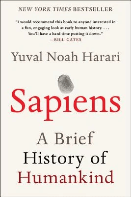 The media cover for “Sapiens: A Brief History of Humankind” by Yuval Noah Harari